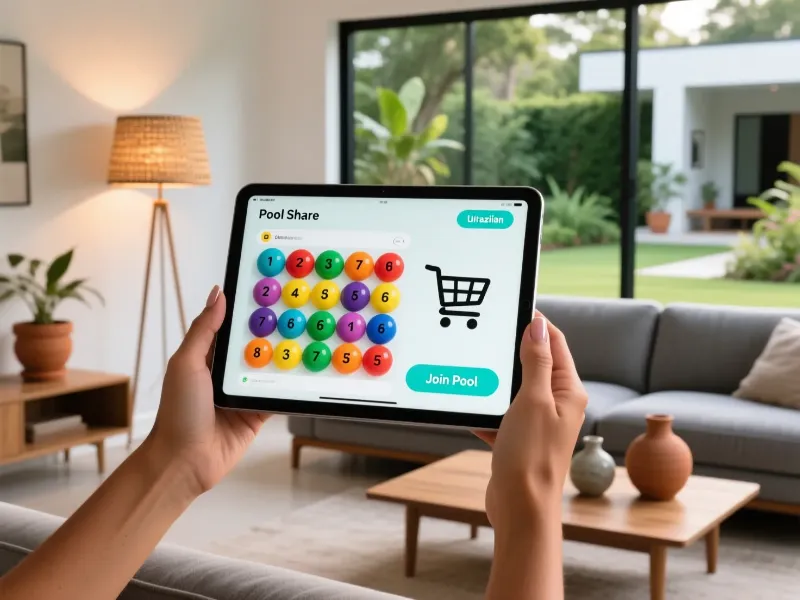 Pessoa usando tablet para comprar cotas de bol&atilde;o de loteria online