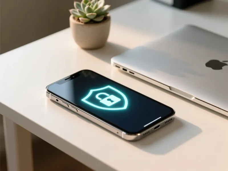 Smartphone com ícone de escudo de segurança na tela